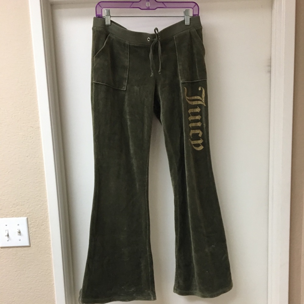 Army green juicy courture sweatpants